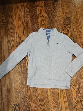 Grey Vineyard Vines Quarter Zip Size M (12-14) Excellent Like New Condition
